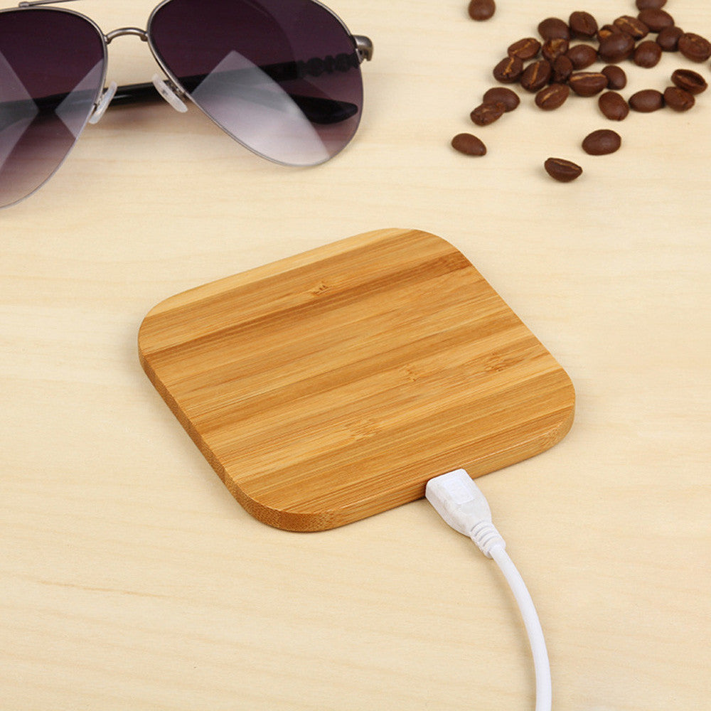 JMT-319562 Bamboo Wireless Charger 5W with Over-Temperature and Overcurrent Protection