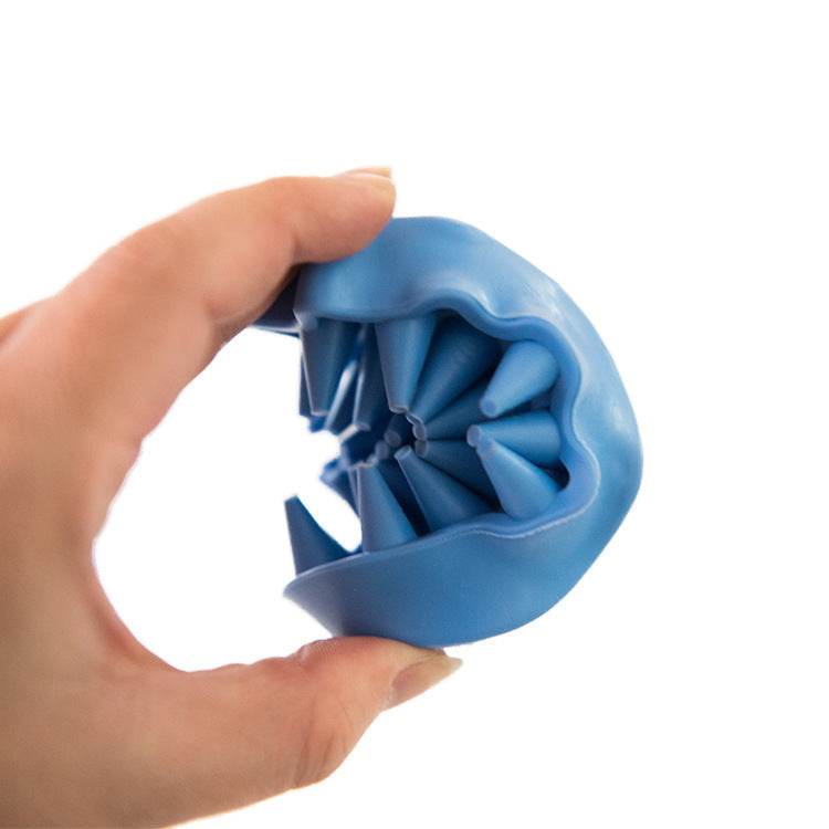 JMT-319690 Blue Dog Grooming and Shampooing Brush - Hair Removal and Massage Tool for Healthy Coat