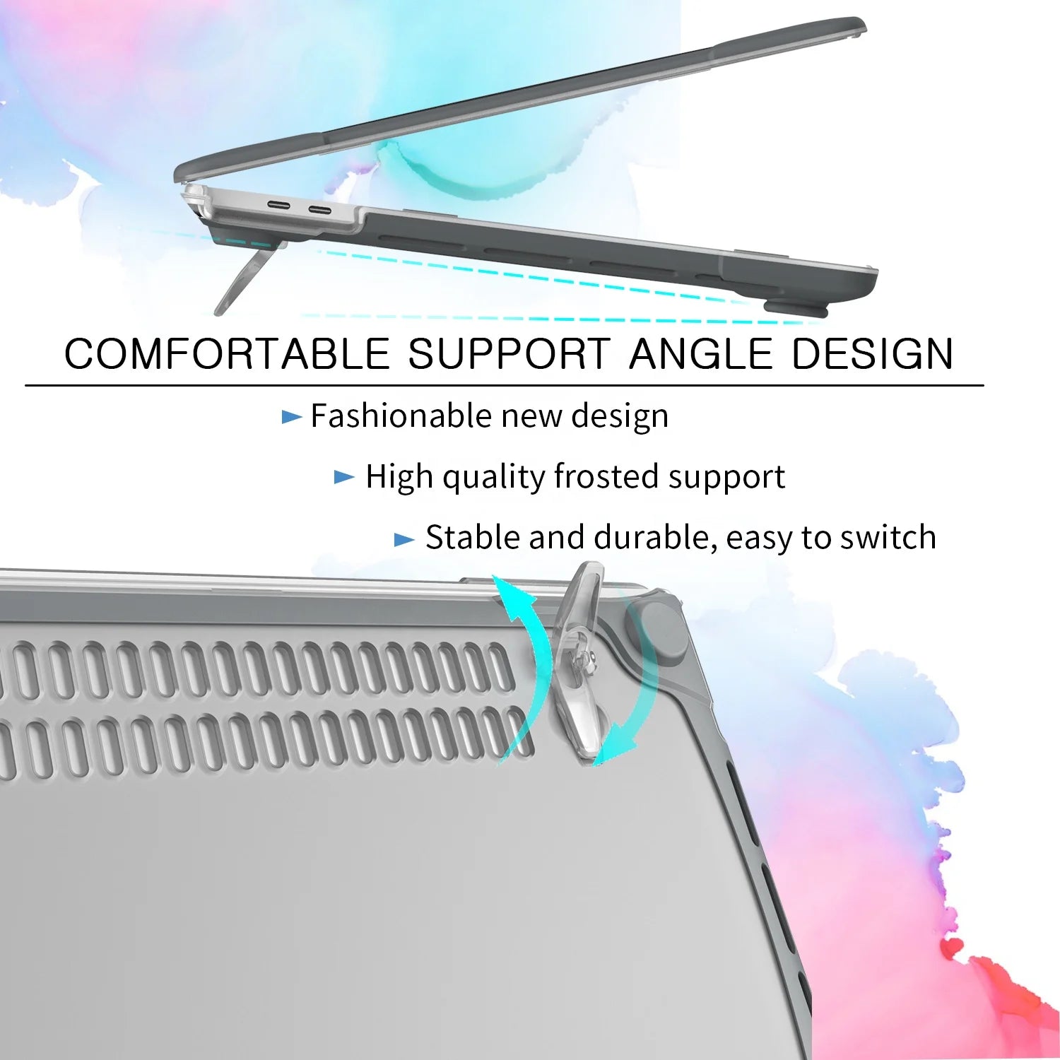 JMT-319690 Dual Layer Hard Shell Case with Foldable Stand for MacBook Pro 16 Inch (2019)