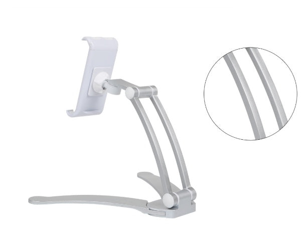 JMT-319882 Aluminum Alloy Adjustable Tablet Stand for 5-10.5 Inch Devices, 360-Degree Rotation, Sturdy Design