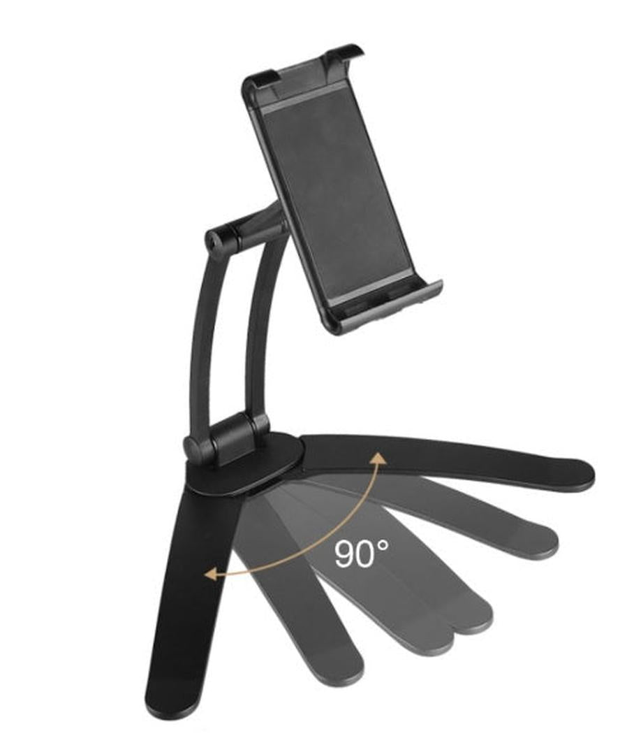 JMT-319882 Aluminum Alloy Adjustable Tablet Stand for 5-10.5 Inch Devices, 360-Degree Rotation, Sturdy Design