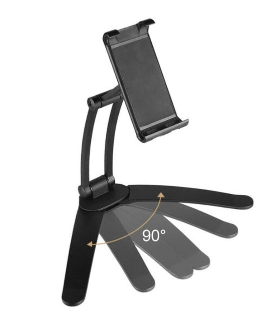JMT-319882 Aluminum Alloy Adjustable Tablet Stand for 5-10.5 Inch Devices, 360-Degree Rotation, Sturdy Design