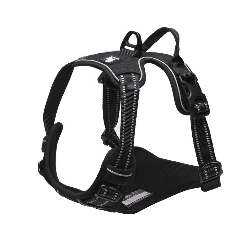 JMT-320202 Comfortable Adjustable Chest Harness for Large Dogs with Reflective Strips