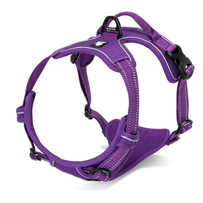 JMT-320202 Comfortable Adjustable Chest Harness for Large Dogs with Reflective Strips