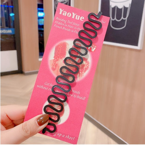 JMT-320394 Fishbone Wave Braider for Ethnic and Women's Hairstyles - Black and Brown Colors