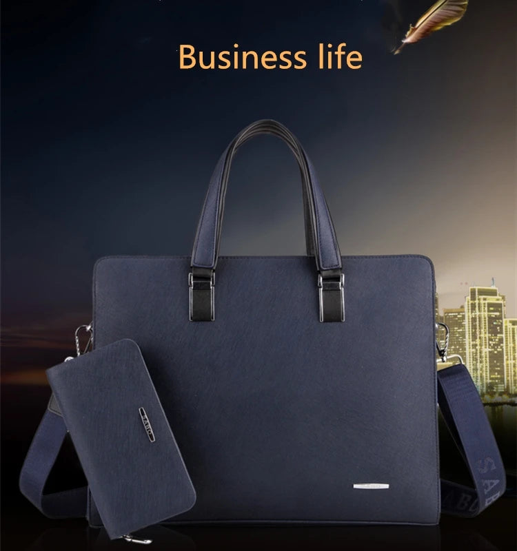 JMT-320842 Classic Zipper Laptop Briefcase in PU Leather for Business Use