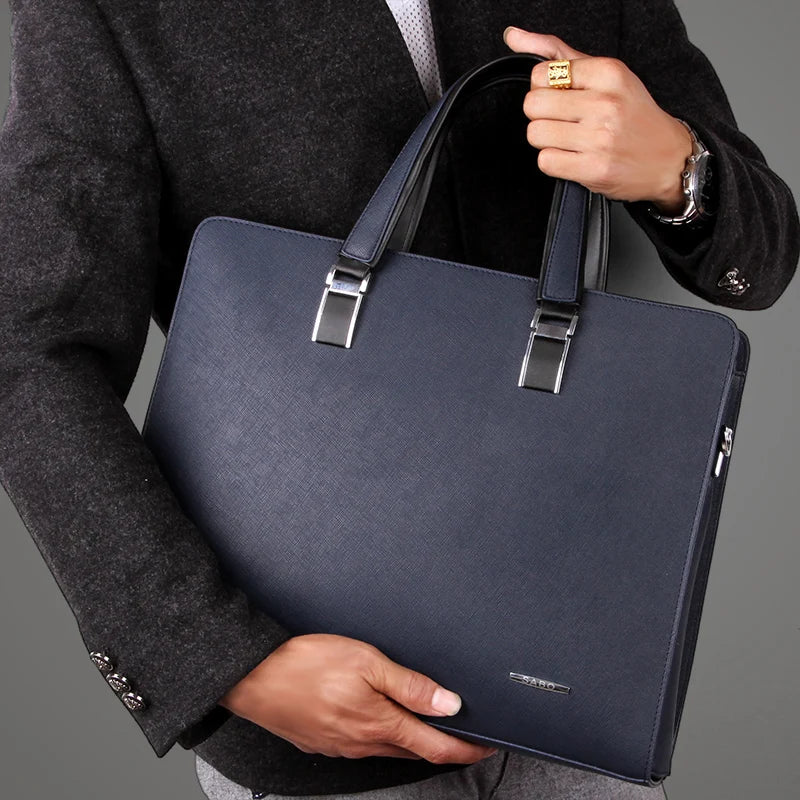 JMT-320842 Classic Zipper Laptop Briefcase in PU Leather for Business Use
