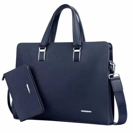 JMT-320842 Classic Zipper Laptop Briefcase in PU Leather for Business Use