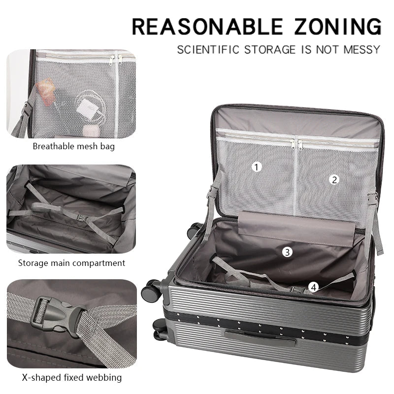 JMT-320906 Custom Logo Hard Shell Carry-On Suitcases in 20, 24, and 28 Inch Sizes