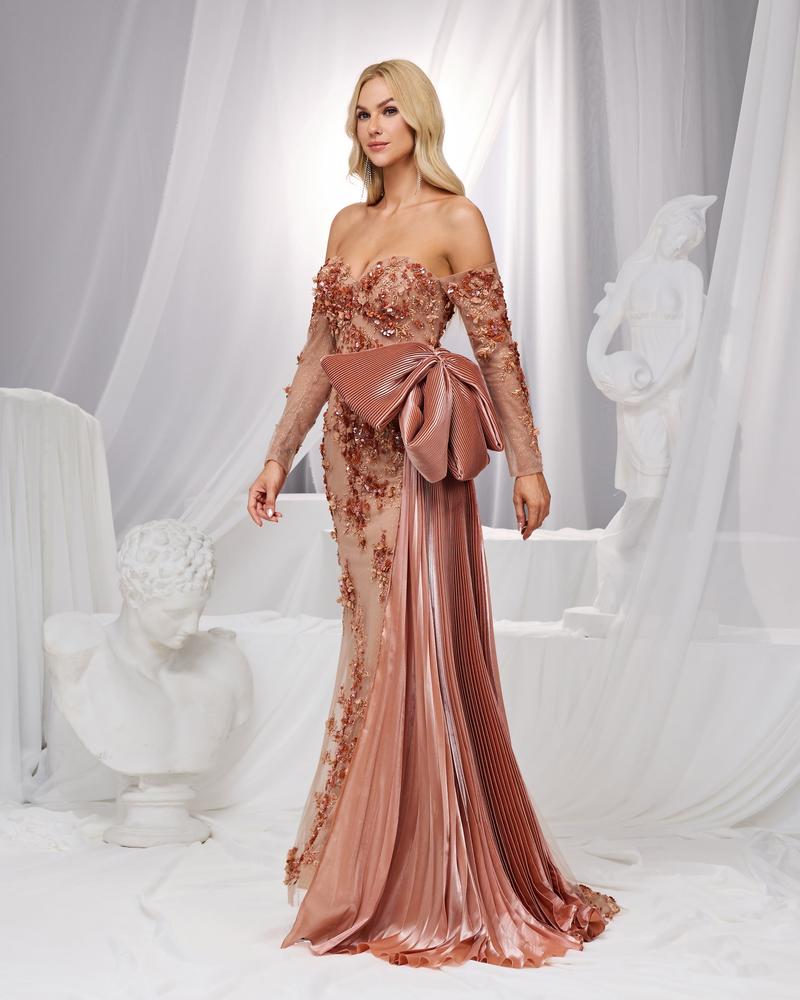 JMT-321098 Elegant Brown Evening Dress for Women - Style SH0184