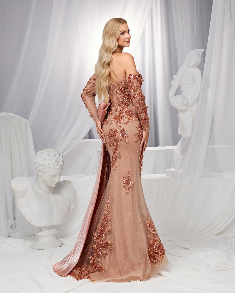 JMT-321098 Elegant Brown Evening Dress for Women - Style SH0184