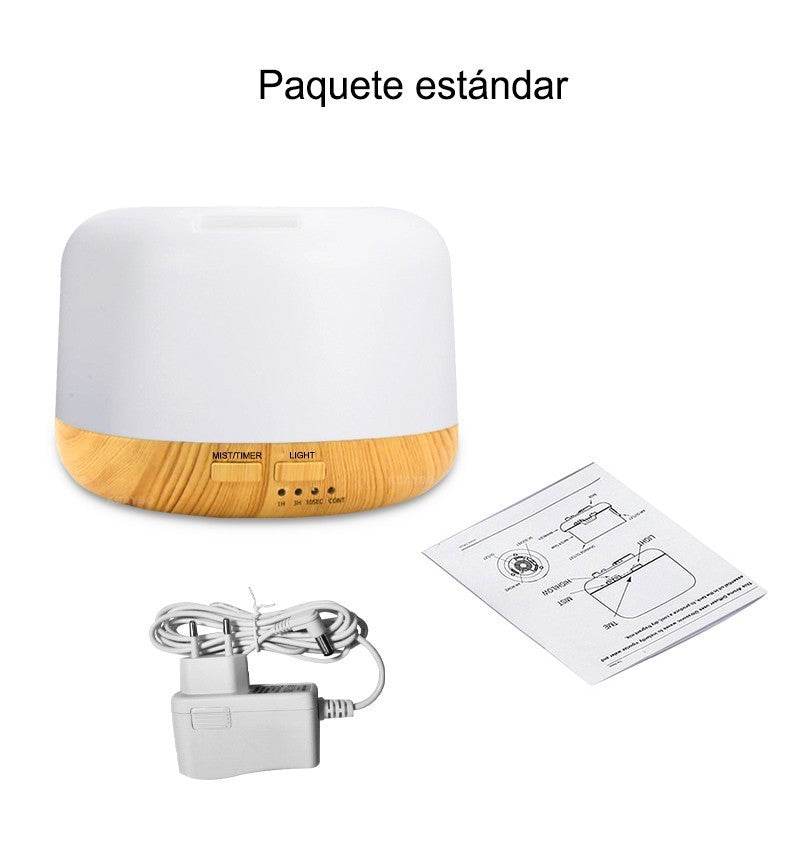 JMT-321162 Wood Grain Remote Control Humidifier with LED Aroma Lamp and 7 Color Lights