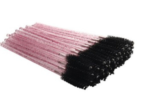JMT-321290 Disposable Eyelash Brushes with Crystal Rod - 50 Pack