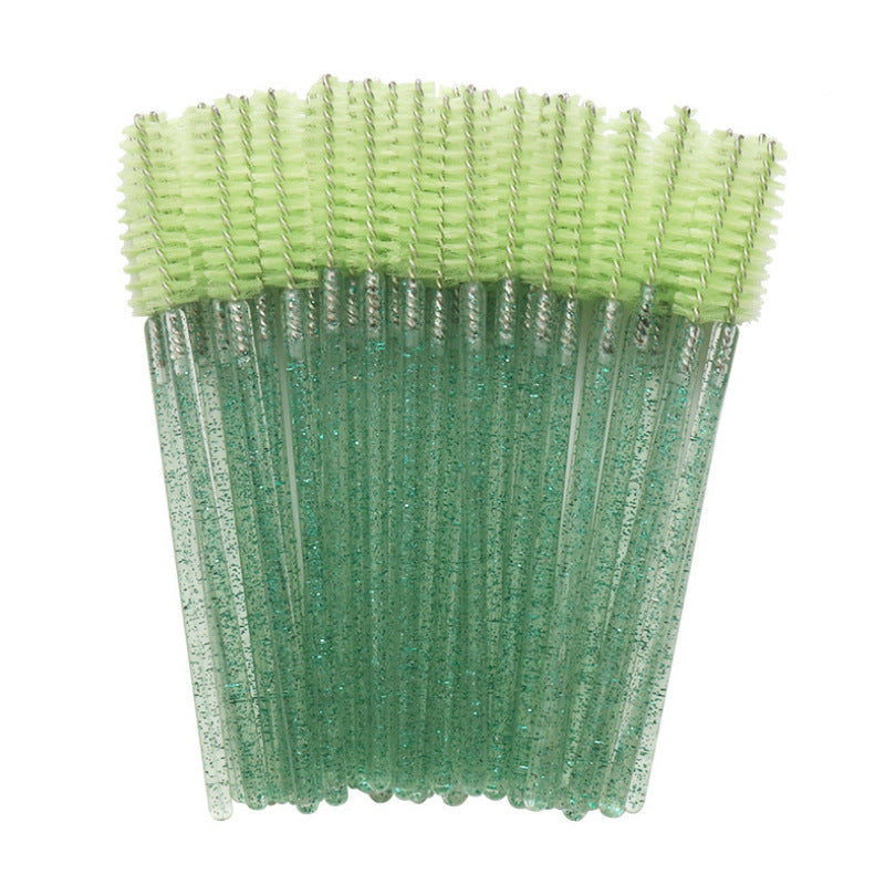 JMT-321290 Disposable Eyelash Brushes with Crystal Rod - 50 Pack