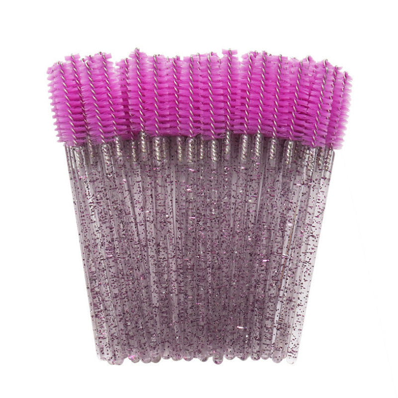 JMT-321290 Disposable Eyelash Brushes with Crystal Rod - 50 Pack