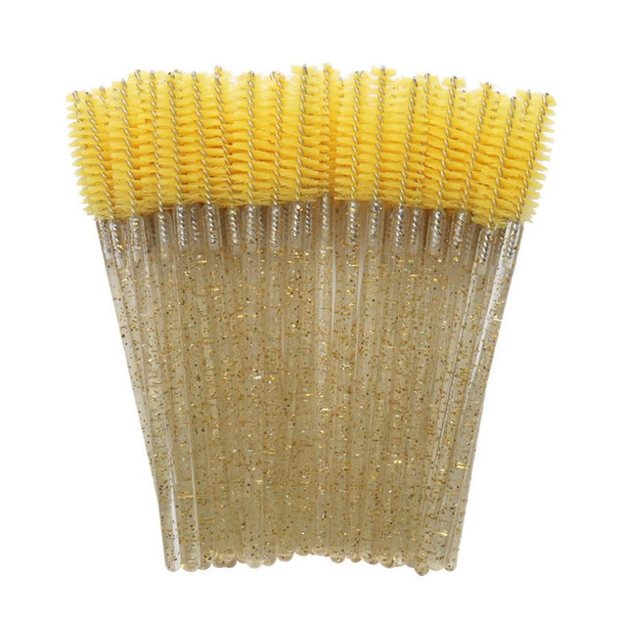 JMT-321290 Disposable Eyelash Brushes with Crystal Rod - 50 Pack