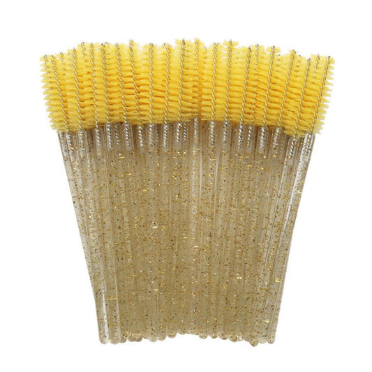 JMT-321290 Disposable Eyelash Brushes with Crystal Rod - 50 Pack