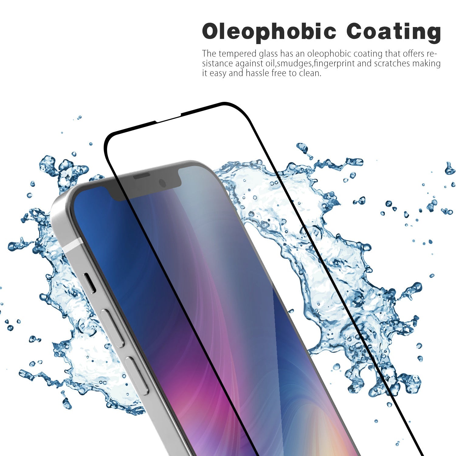 JMT-321354 Full Coverage Tempered Glass Film for iPhone 13 Mini/Pro/Pro Max - High Definition, Anti-Scratch, Anti-Fingerprint Options