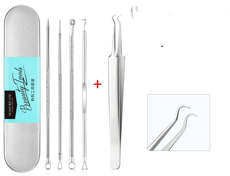 JMT-321418 Acne Removal Tool Set with Various Clips and Needles for Comprehensive Skin Care