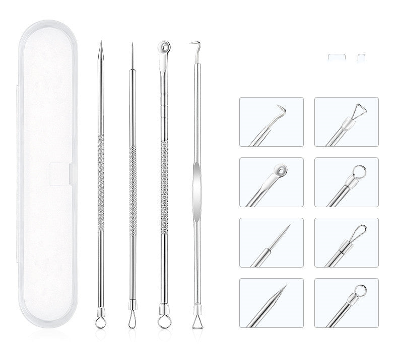 JMT-321418 Acne Removal Tool Set with Various Clips and Needles for Comprehensive Skin Care