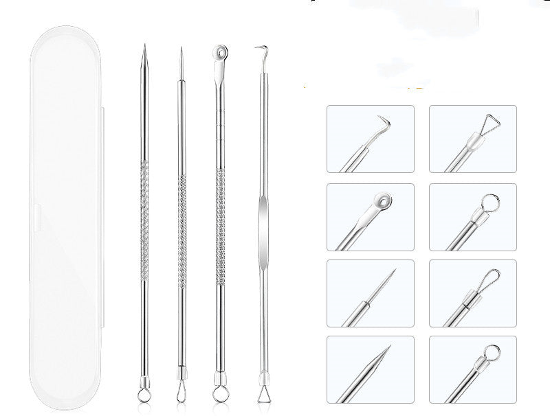 JMT-321418 Acne Removal Tool Set with Various Clips and Needles for Comprehensive Skin Care