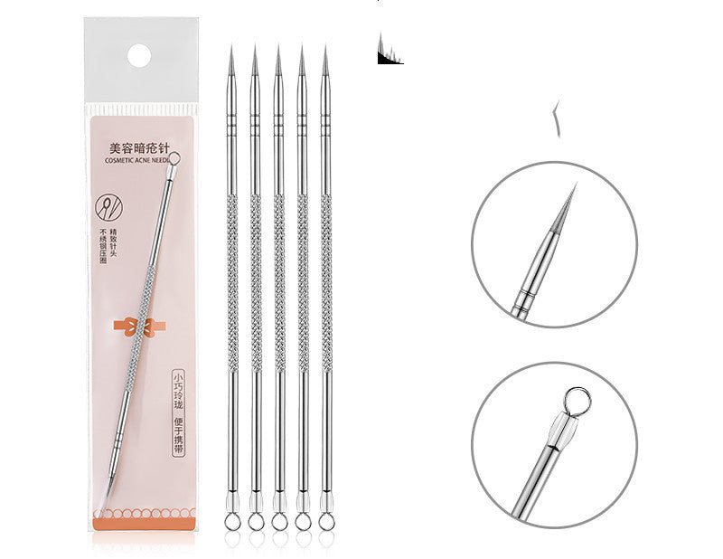 JMT-321418 Acne Removal Tool Set with Various Clips and Needles for Comprehensive Skin Care