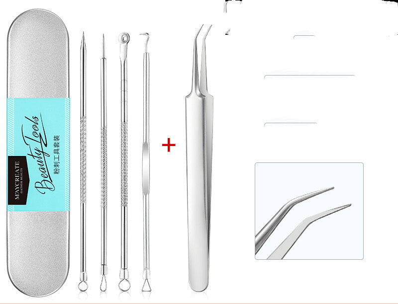 JMT-321418 Acne Removal Tool Set with Various Clips and Needles for Comprehensive Skin Care