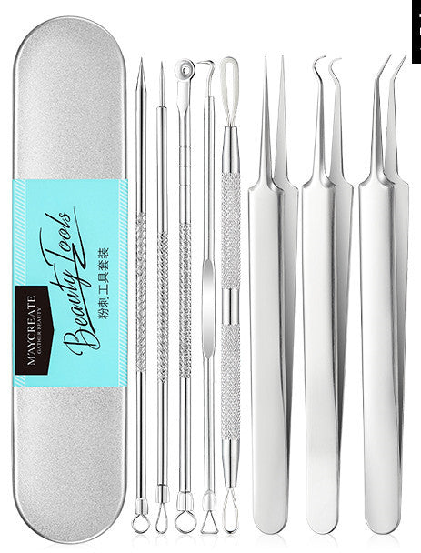 JMT-321418 Acne Removal Tool Set with Various Clips and Needles for Comprehensive Skin Care