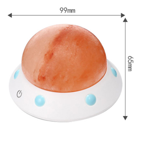 JMT-321674 UFO Shaped Himalayan Crystal Salt Lamp for Ambient Wellness and Decor