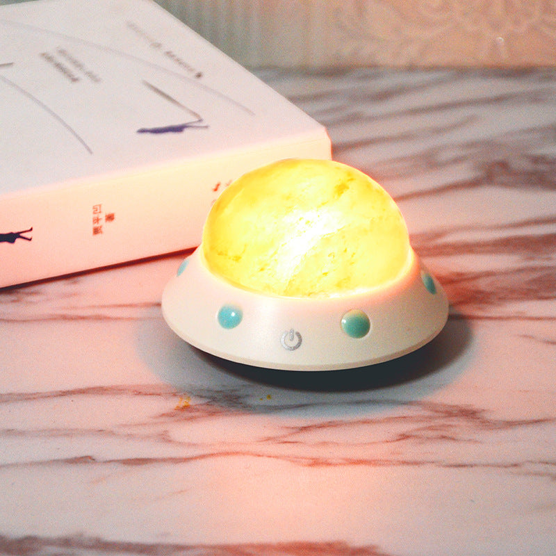 JMT-321674 UFO Shaped Himalayan Crystal Salt Lamp for Ambient Wellness and Decor