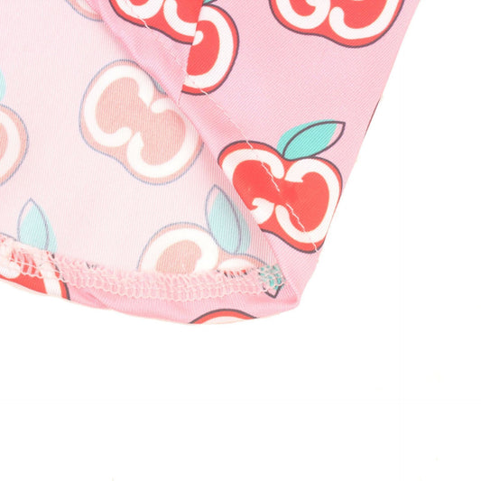 JMT-321802 Lightweight Cotton Pet Shirt in Pink Apple Design for Dogs - Casual Style for Male Dogs, Sizes S to XXL