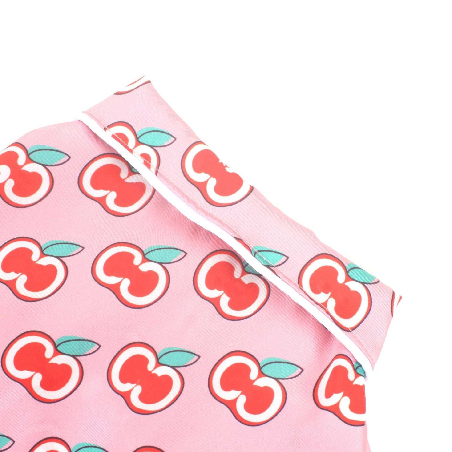 JMT-321802 Lightweight Cotton Pet Shirt in Pink Apple Design for Dogs - Casual Style for Male Dogs, Sizes S to XXL