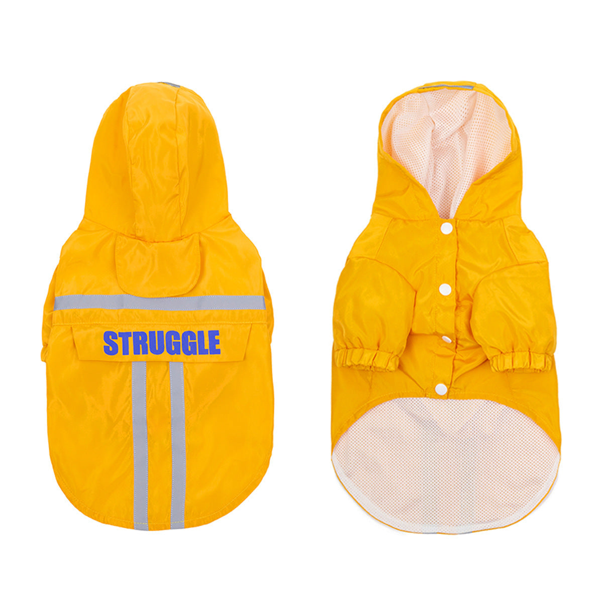 JMT-321930 Waterproof Hooded Pet Raincoat with Reflective Strips for Dogs - Available in Multiple Sizes and Colors