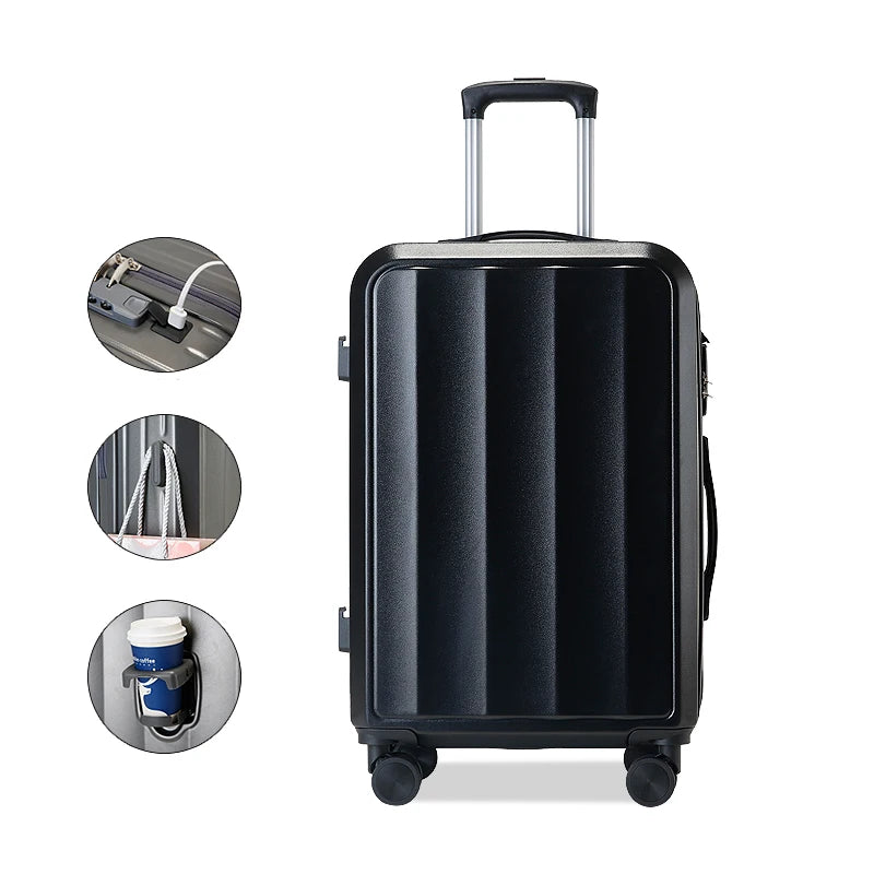 JMT-322058 Custom ABS Luggage Set - Multifunctional Travel Suitcases in 20/24/28 Inch Sizes