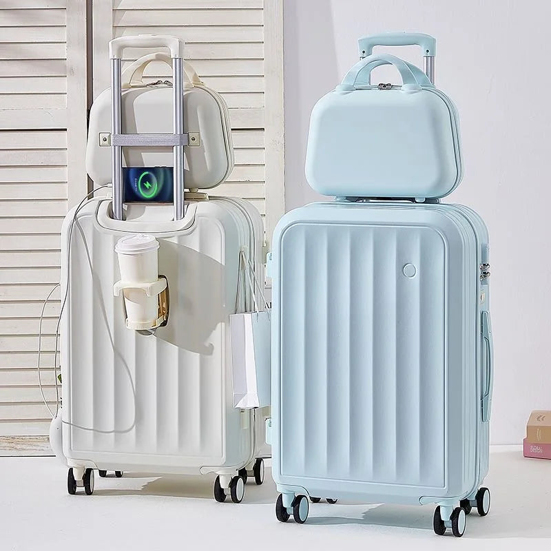 JMT-322058 Custom ABS Luggage Set - Multifunctional Travel Suitcases in 20/24/28 Inch Sizes