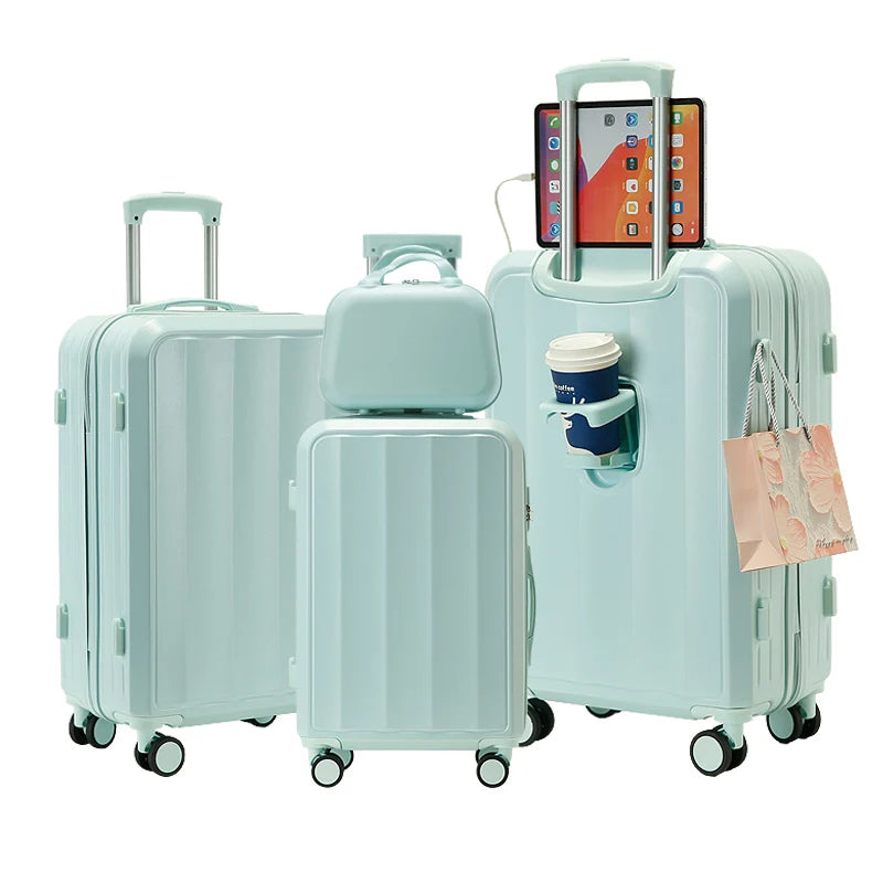 JMT-322058 Custom ABS Luggage Set - Multifunctional Travel Suitcases in 20/24/28 Inch Sizes