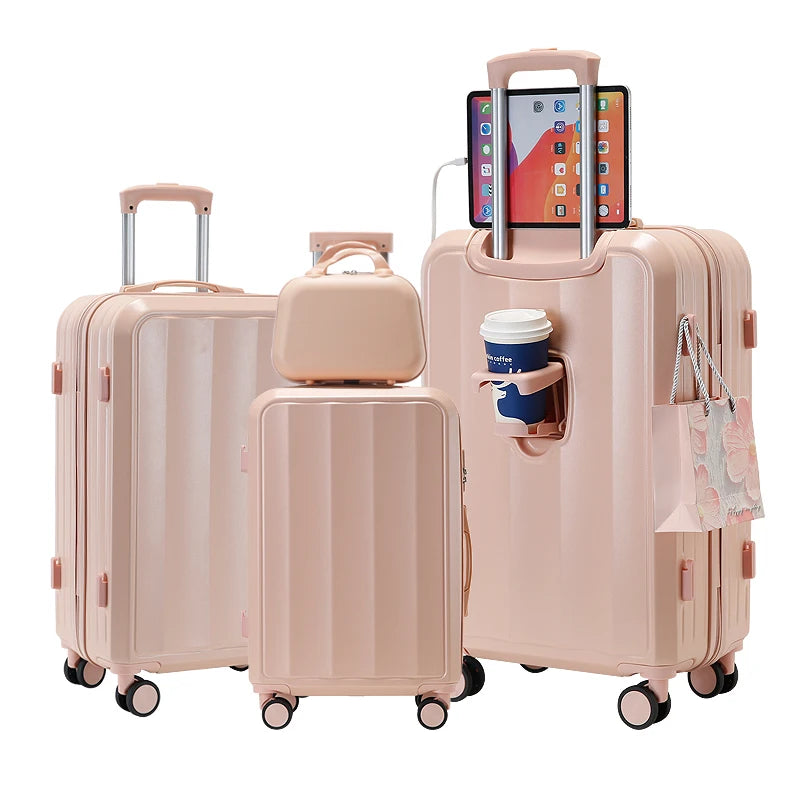JMT-322058 Custom ABS Luggage Set - Multifunctional Travel Suitcases in 20/24/28 Inch Sizes