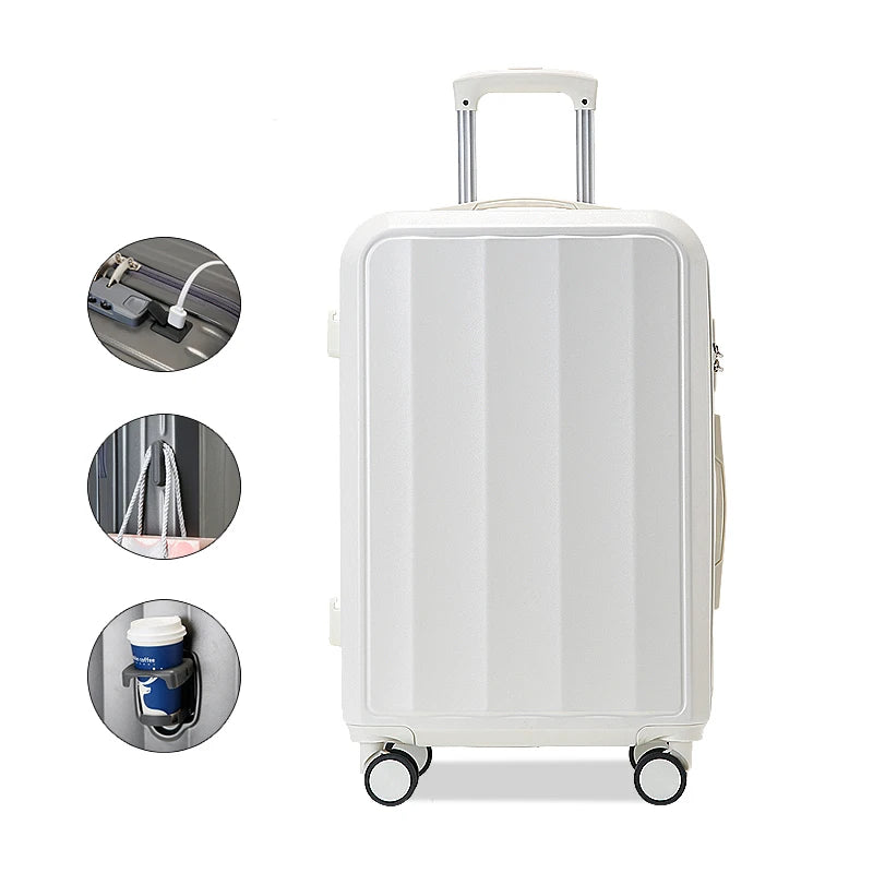 JMT-322058 Custom ABS Luggage Set - Multifunctional Travel Suitcases in 20/24/28 Inch Sizes