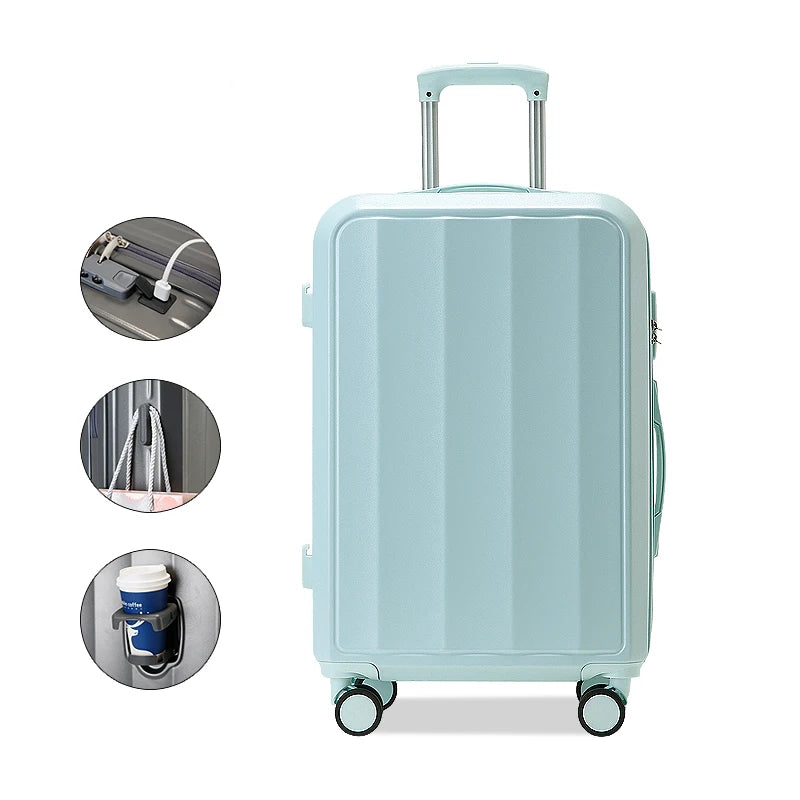 JMT-322058 Custom ABS Luggage Set - Multifunctional Travel Suitcases in 20/24/28 Inch Sizes