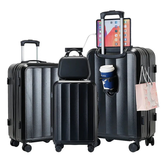 JMT-322058 Custom ABS Luggage Set - Multifunctional Travel Suitcases in 20/24/28 Inch Sizes