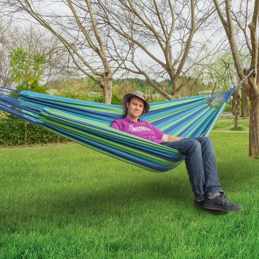 JMT-322058 Extra Long & Wide Double Hammock for Camping, Travel, Backyard, and Indoor Use with Carrying Pouch