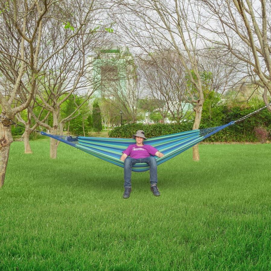 JMT-322058 Extra Long & Wide Double Hammock for Camping, Travel, Backyard, and Indoor Use with Carrying Pouch