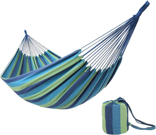 JMT-322058 Extra Long & Wide Double Hammock for Camping, Travel, Backyard, and Indoor Use with Carrying Pouch