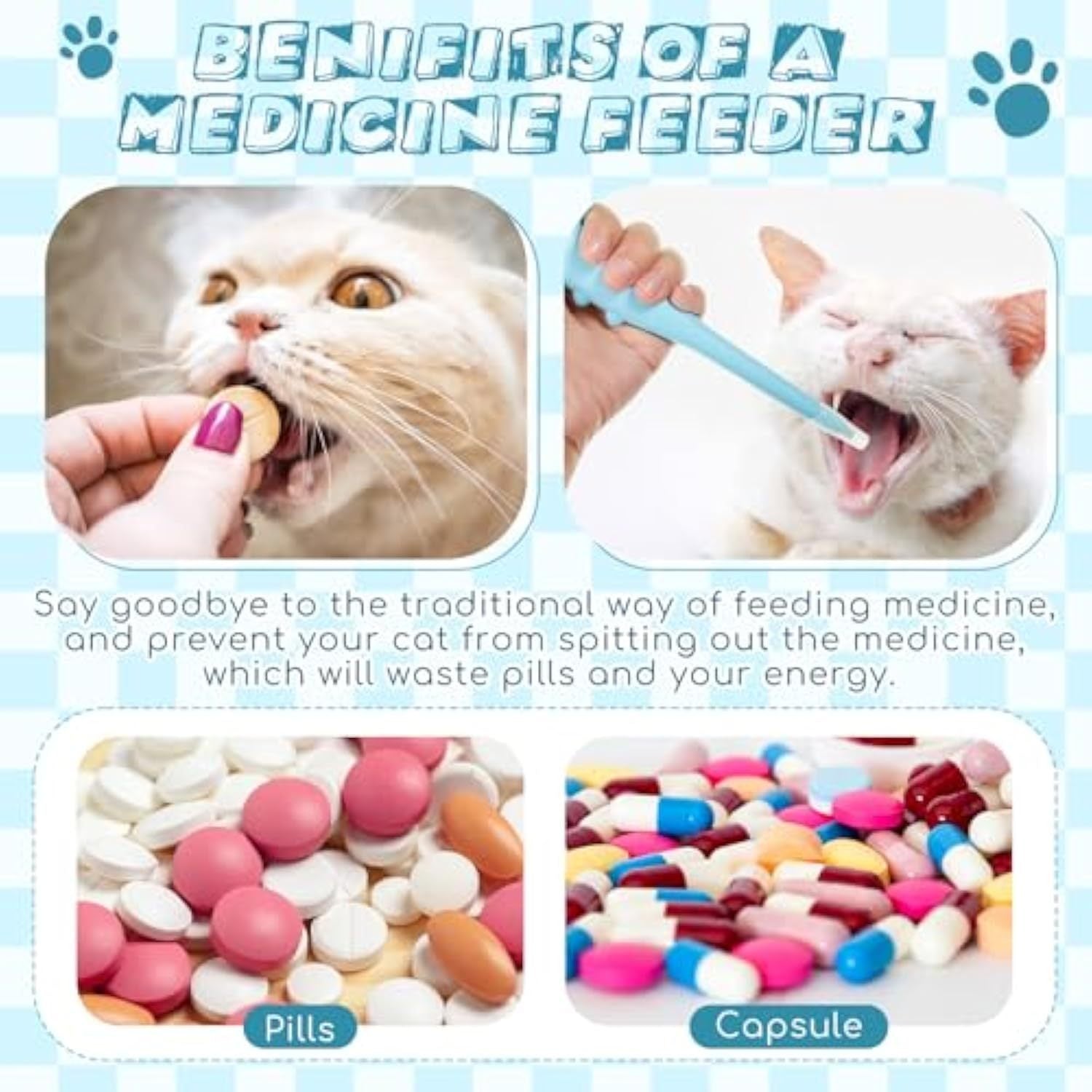 JMT-322186 Pet Pill Shooter Dispenser for Cats and Dogs – 2 Pcs Silicone Syringes with Soft Tip for Easy Oral Medication