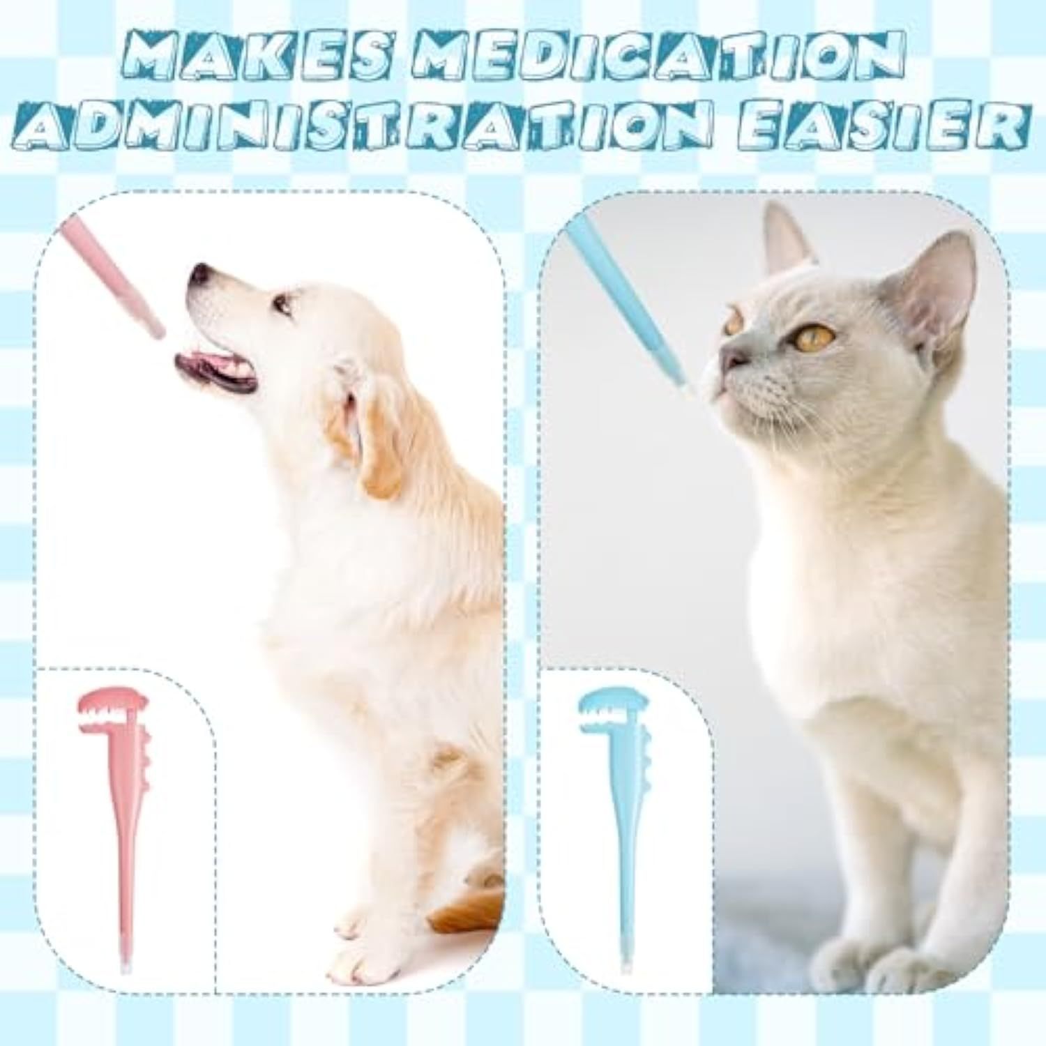 JMT-322186 Pet Pill Shooter Dispenser for Cats and Dogs – 2 Pcs Silicone Syringes with Soft Tip for Easy Oral Medication