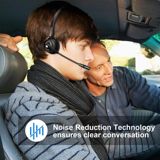 JMT-322314 Bluetooth Headset for Truck Drivers with Noise-Canceling Microphone and Wireless Music Functionality