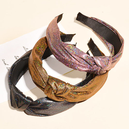 JMT-322314 Korean Style Wide-Side Hairpin Headband with Geometric Design