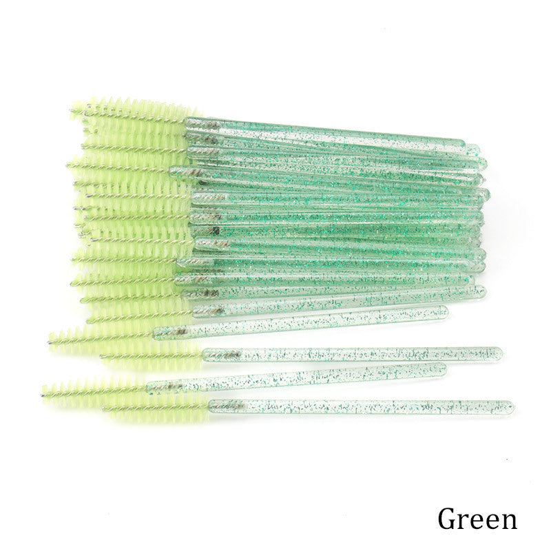 JMT-322442 Crystal Acrylic Eyelash Brush with Nylon Bristles - Multiple Color Options Available