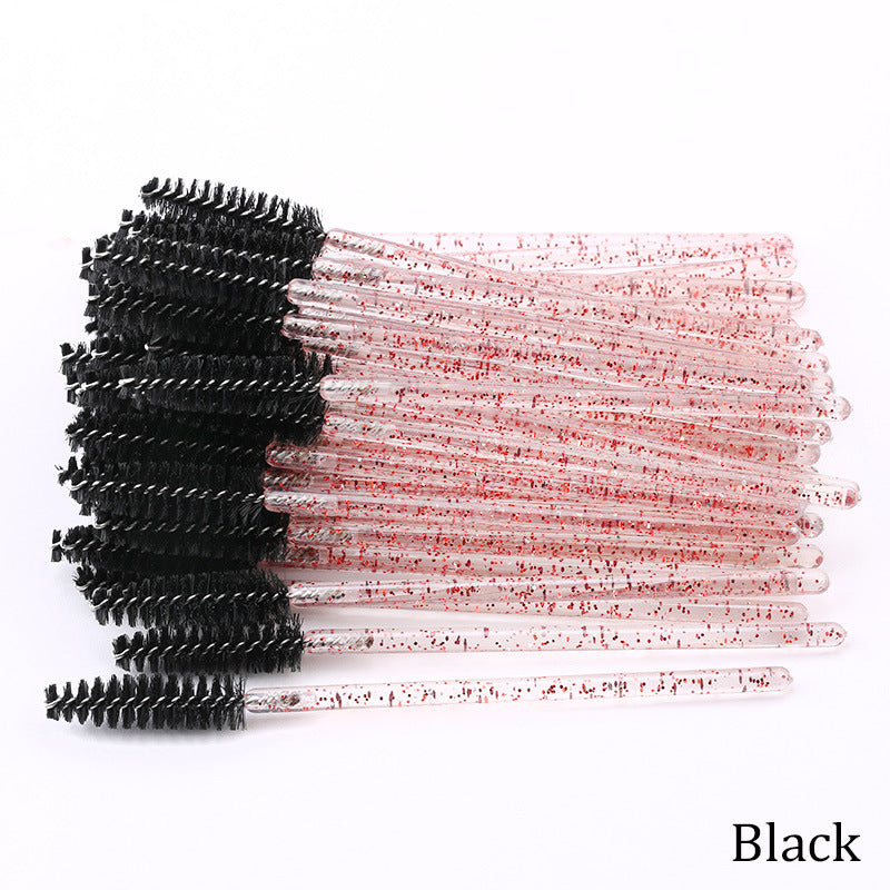 JMT-322442 Crystal Acrylic Eyelash Brush with Nylon Bristles - Multiple Color Options Available