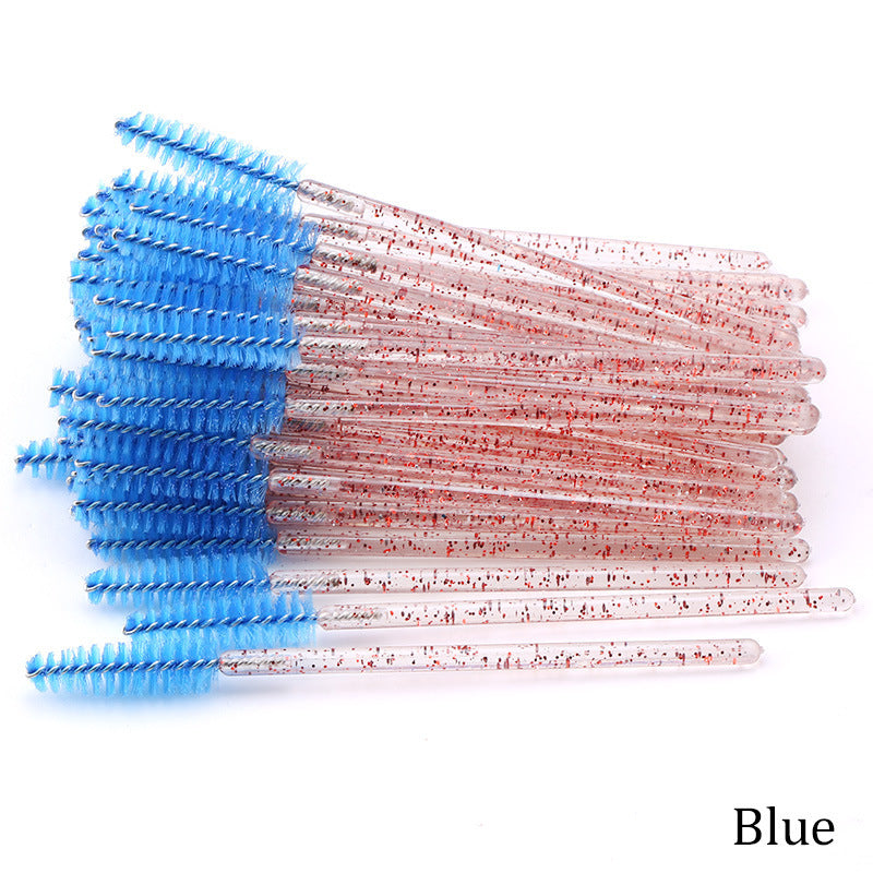 JMT-322442 Crystal Acrylic Eyelash Brush with Nylon Bristles - Multiple Color Options Available